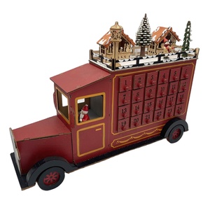 Multiplex Laser Cut Truck Shape Aftellen Naar Kerst Houten Adventskalender