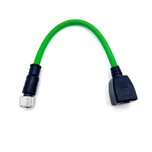 <span class=keywords><strong>Cable</strong></span> de extensión de <span class=keywords><strong>cable</strong></span> <span class=keywords><strong>Ethernet</strong></span> industrial blindado hembra de 4 pines macho <span class=keywords><strong>a</strong></span> RJ45 M12 X-Code personalizado - Product Image 6