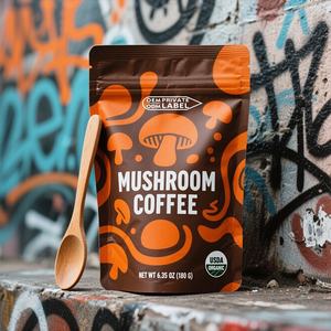 自家ラベルコーヒー心と脳のキノココーヒー複数のキノコが健康的な上昇をブレンド有機キノコインスタントコーヒー - Product Image 3