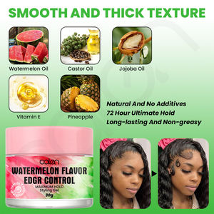 Luxfume 30ml <span class=keywords><strong>Gel</strong></span> de contrôle des bords coiffant organique pour femmes forte tenue avec effet texturant de cire luttant contre les frisottis - Product Image 2