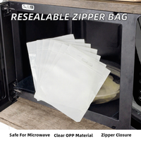 Emballage personnalisé en cellophane micro-ondable, sac en polyéthylène transparent refermable avec fermeture éclair, sac en tissu plastique pour vêtements et chaussettes