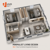 Maison conteneur extensible UVO 30FT : Villa de villégiature préfabriquée certifiée CE et ISO9001 |   Location de vacances à haut rendement pour les États-Unis