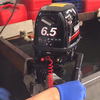 Moteur hors-bord à essence 4 temps 6,5 CV à arbre court, démarrage manuel, pour bateau pneumatique, catamaran, bateau en plastique, moteurs hors-bord Hangkai 6,5 CV