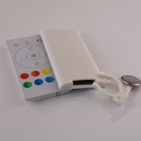 Control Remoto RF de 433MHz con Certificación CE FCC, Controlador de Intensidad Multifunción, Luz Indicadora LED, Batería AAA, Alcance de 10-20m, Plástico y Silicona