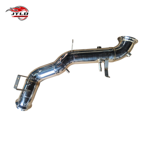 Pour Mercedes-Benz AMG W206 <span class=keywords><strong>C63</strong></span> <span class=keywords><strong>S</strong></span> E Performance V4 M139 2024 Downpipe professionnel poli à haut débit, échappement avant en acier inoxydable - Product Image 2