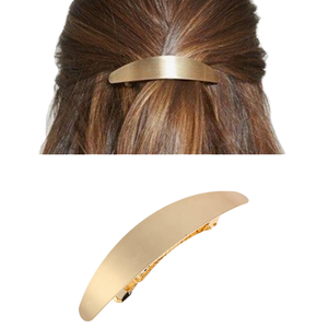 Pinza de pelo y pasador metálicos, pasadores de Primavera de estilo francés informales inteligentes, accesorios para el <span class=keywords><strong>cabello</strong></span> con Pinza de resorte ovalada cepillada dorada y plateada - Product Image 1