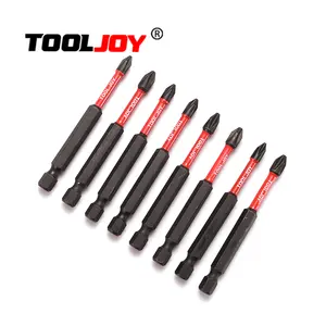 Tooljoy Chất lượng cao Đài Loan S2 thép 25mm 50mm 75mm 90mm 150mm Xoắn tác động bit Bộ tuốc nơ vít từ tính