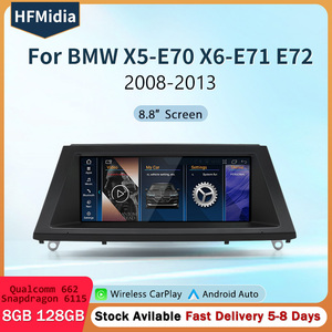 Écran multimédia HFmidia 8,8 pouces pour BMW X5 E70 X6 E71 E72 2008-2013, CarPlay sans fil, Android Auto, lecteur vidéo embarqué - Product Image 2