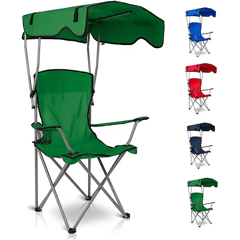 Açık katlanır taşınabilir plaj şemsiye gölgelik ile kamp sandalyesi hafif alüminyum yürüyüş kamp sandalyesi