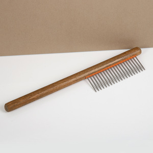 Wooden Handle Large Tooth <b>Pet</b> Grooming Comb For Dogs And Cats Removes Loose Fur Styling Small Dogs - Product Image 2
