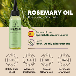 Olio per la Crescita dei Capelli al Rosmarino 100% Naturale Private Label, Olio per Capelli Anticaduta al Rosmarino e Menta per Uomo e Donna - Product Image 3
