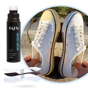 EKEM Premium Sapato Branqueador Branco Tinta Acrílica Scuff Cover para Branquear Sapatilhas De Couro Sapatos Polonês Branco Capa para Reparação Marcas