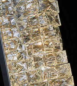Aplique de pared dorado moderno con luces de cristal de pared para dormitorio lampara de pared de cristal para ba - Product Image 4