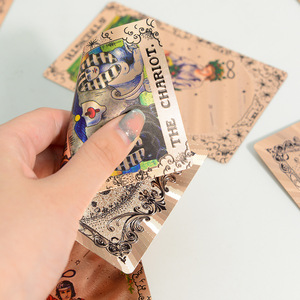 78塔罗牌玫瑰金塑料塔罗牌环保12 * 7厘米数码印刷韦特金箔塔罗牌防水棋盘游戏卡 - Product Image 3