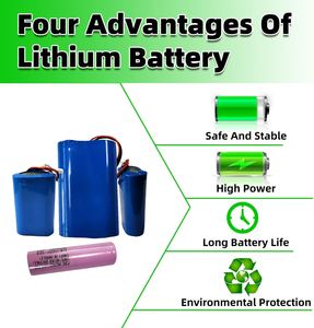Personalizzazione batterie cilindriche agli ioni di litio 18650 batteria al litio 7.4V 1800mAh 2000Mah 2600mAh batteria al litio - Product Image 5