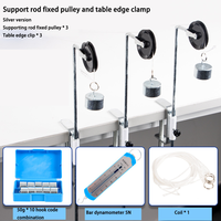 Kit de poulie fixe en métal durable avec tige de support et pince de bord de table pour les expériences de mécanique au collège