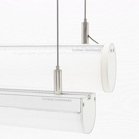 Serre-câbles réglables en acier inoxydable de 26 mm nickelés à sortie latérale pour système de suspension de panneaux LED