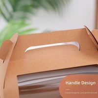 Boîte à gâteau pliable en papier avec logo personnalisé, en vrac, pour emporter, pour pâtisserie, dessert, emballage de gâteau
