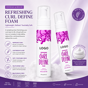 Espuma Definidora de Rizos Refrescante al por Mayor, Mousse Capilar Ligero y Esponjoso con Complejo de Arroz para Rizos, Fijación Suave y Acariciable, 8 fl oz - Product Image 2