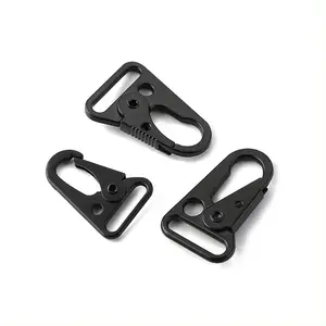 Factory Wholesale Rotating Carabiner Hook High End Zinc Alloy Black Snap Hook Metal Swivel Eagle Mouth Clips for Backpack
