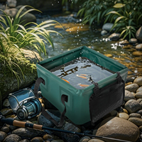 Nouveau produit : Boîte à poissons vivants pliable et étanche pour l'extérieur, sac à appâts souples en PVC, seau de plage multifonctionnel 10L avec poignée supérieure