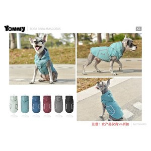 Impermeable para Perros Yommy con Tira Reflectante, Resistente al Agua, para Perros Pequeños y Medianos, Uso en Exteriores - Product Image 4