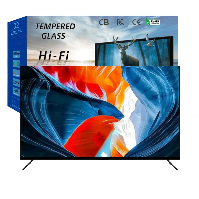 32 40 43 50 55 65 인치 중국 스마트 안드로이드 LCD LED TV 4K UHD 공장 저렴한 평면 TV 주도 TV 스마트 32 인치