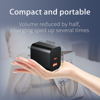 Chargeur mural USB A Type-C double port 45W PD QC 3.0, adaptateur de charge rapide avec prise US pour téléphone portable, ordinateur portable, montre connectée