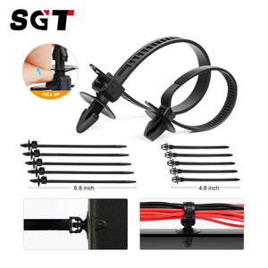 635 pièces Clips de retenue de poussée de voiture et assortiment de fixations automatiques-16 tailles les plus populaires Rivets d'aile de pare-chocs en nylon avec 10 attaches de câble - Product Image 2