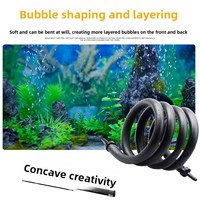 Rideau à bulles d'aquarium à naufrage automatique Diffuseur nano silencieux Tube en silicone flexible Anti-obstruction 0.1mm Microtrous Oxygène de réservoir de poisson
