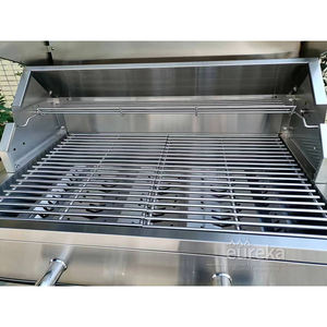 Commercial 304 Stainless Steel LPG Propane Charcoal Smoker <strong>Dual</strong> <strong>Fuel</strong> Built in <strong>BBQ</strong> Grill for Outdoor Kitchen - Product Image 5