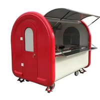 Ronde vorm Concessiestandaard Trailer Mobiele keuken Straat Kleine foodtruck IJs Fastfood-verkoopwagen