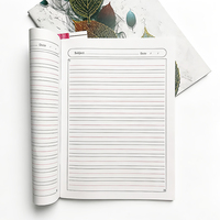 Cuaderno Escolar Personalizado 216x155mm, Cuaderno Rayado con Encuadernación Cosida, Cuaderno de Escritura para Estudiantes, Tapa Blanda, Papelería Escolar al por Mayor