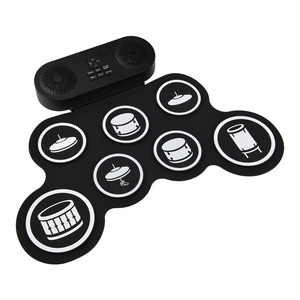 Juego <span class=keywords><strong>de</strong></span> <span class=keywords><strong>tambor</strong></span> electrónico <span class=keywords><strong>de</strong></span> mano, 7 almohadillas con altavoz doble, 7 estilos <span class=keywords><strong>de</strong></span> batería, 6 ritmos, 10 canciones <span class=keywords><strong>de</strong></span> demostración, almohadilla <span class=keywords><strong>de</strong></span> práctica portátil, <span class=keywords><strong>tambor</strong></span> - Product Image 6