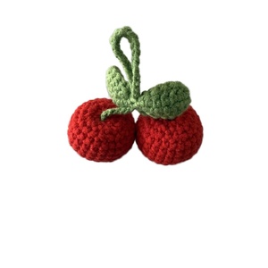 Accesorios de Cereza Tejidos a Mano: Llavero de Cereza, Accesorios para Coche de Cereza, Lindos Colgantes de Cereza para Bolsos - Product Image 6