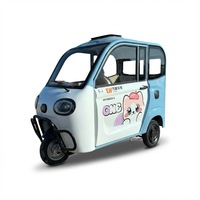 Scooter électrique à 3 roues entièrement fermé pour adultes - Tricycle électrique à faible vitesse 30-50 km/h, autonomie de 90 km, aucun permis de conduire requis