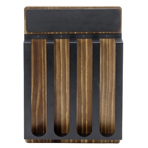 Organisateur de capsules de café en métal noir en <span class=keywords><strong>bois</strong></span> distributeur de dosettes de café <span class=keywords><strong>mural</strong></span> avec étiquette de tableau capacité de 20 dosettes de café - Product Image 2