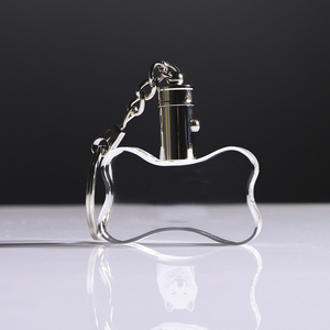 Petit pont, vente en gros, personnalisation, porte-clés en cristal LED en forme d'os 3D, pour cadeaux souvenirs - Product Image 3