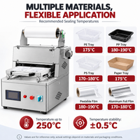 Plateau automatique électrique conforme à la norme CE pour l'emballage alimentaire avec machine de scellage de plateaux en film