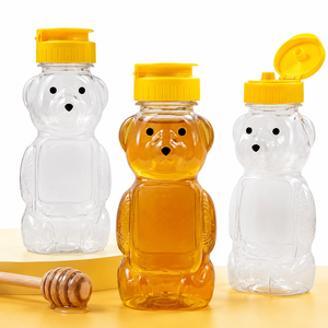 Botella <span class=keywords><strong>de</strong></span> Plástico PET sin BPA para Miel con Tapa Abatible, para Envasado <span class=keywords><strong>de</strong></span> Condimentos <span class=keywords><strong>de</strong></span> Marca Privada, Venta al Por Mayor - Product Image 1