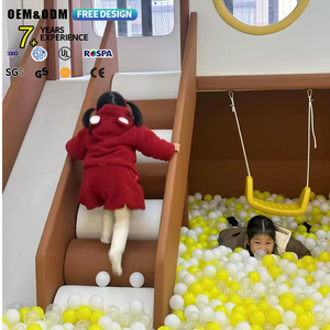 Ce chứng nhận mềm trẻ em sân chơi trong nhà Thiết bị cho trẻ em với chống trượt Tấm bạt lò xo thảm và an toàn kỹ thuật - Product Image 2