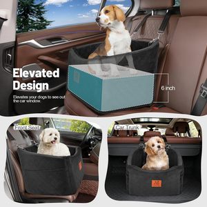 Siège de voiture <span class=keywords><strong>pour</strong></span> chien de petite et moyenne taille, avec mousse à mémoire de forme, capacité de 35 lb, siège surélevé <span class=keywords><strong>pour</strong></span> animaux de compagnie, housse amovible lavable, poches de rangement - Product Image 2