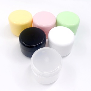Pot cosmétique en plastique PP transparent, blanc, rose, jaune, vert, 20g, 50g, 100g, 250g, vide, pour crème visage - Product Image 2