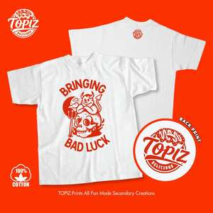 T-shirt rétro style américain à manches courtes pour hommes et femmes, ample, en pur coton, grande taille, streetwear, hip-hop, <span class=keywords><strong>rappeur</strong></span>, vintage, motifs têtes de mort - Product Image 2