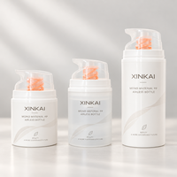 Flacon pompe sans air en PP monomatériau 30-200 ml, emballage cosmétique recyclable pour lotion, crème pour le visage, sérum, soins de la peau