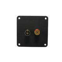 Pelat Terminal Speaker Dinding Datar dengan Binding Post Anodized Kustom Hitam Nikel 2/4/6