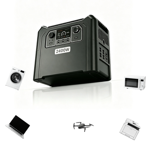 Station d'alimentation portable Office Backup <span class=keywords><strong>2400W</strong></span> 2304Wh LiFePO4 à onde sinusoïdale pure, générateur solaire, onduleur, routeur WiFi - Product Image 1