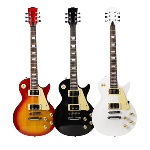 กีตาร์ Les Style 6 สาย HH Humbucker Pickups ฮาร์ดแวร์สีทอง ตัวกีตาร์แบบ Solid Body สำหรับดนตรีร็อค ขายส่งจากโรงงาน - Product Image 1