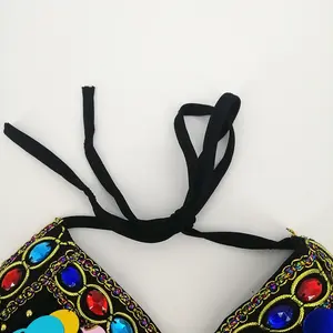 Women Sequin Halter <strong>Bra</strong> Top with Coins Salsa <strong>Belly</strong> <strong>Dance</strong> Boho Festival Clubbing <strong>Tribal</strong> <strong>Bra</strong> Top Halloween Rave Costume - Product Image 3