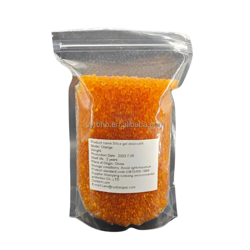 Desiccant1.6-2,5mm gel de sílice naranja gel de sílice desecante gel de sílice para la humedad